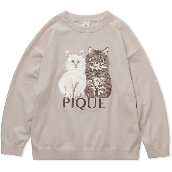 ベビモコ CAT ジャガード プルオーバー オフホワイト　タグ付き Amazon | ジェラートピケ レディース ベビモコCATジャガードプル